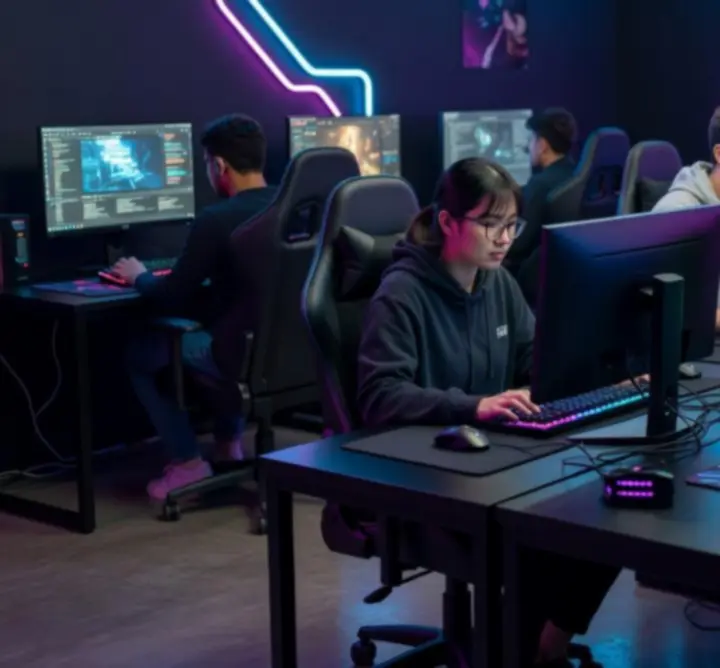 Zespół ULTIMATE GRY HUB pracujący nad portalem gamingowym